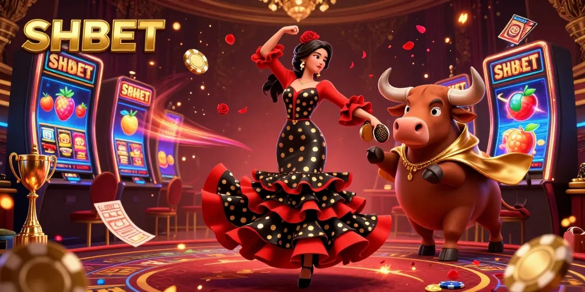 Engage with SHBET to experience vibrant casino thrills in a stylish 3D illustration