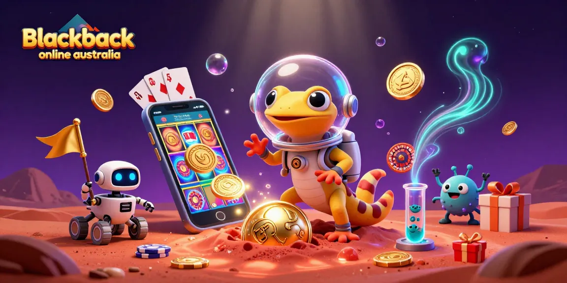 Experience thrilling blackjack online Australia with a Martian gecko finding a golden casino!