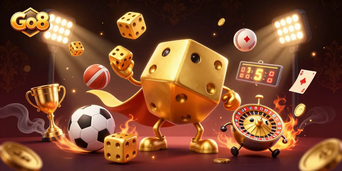 Experience thrilling gameplay at Go8 with a lively casino scene featuring vibrant characters and rich gaming elements.