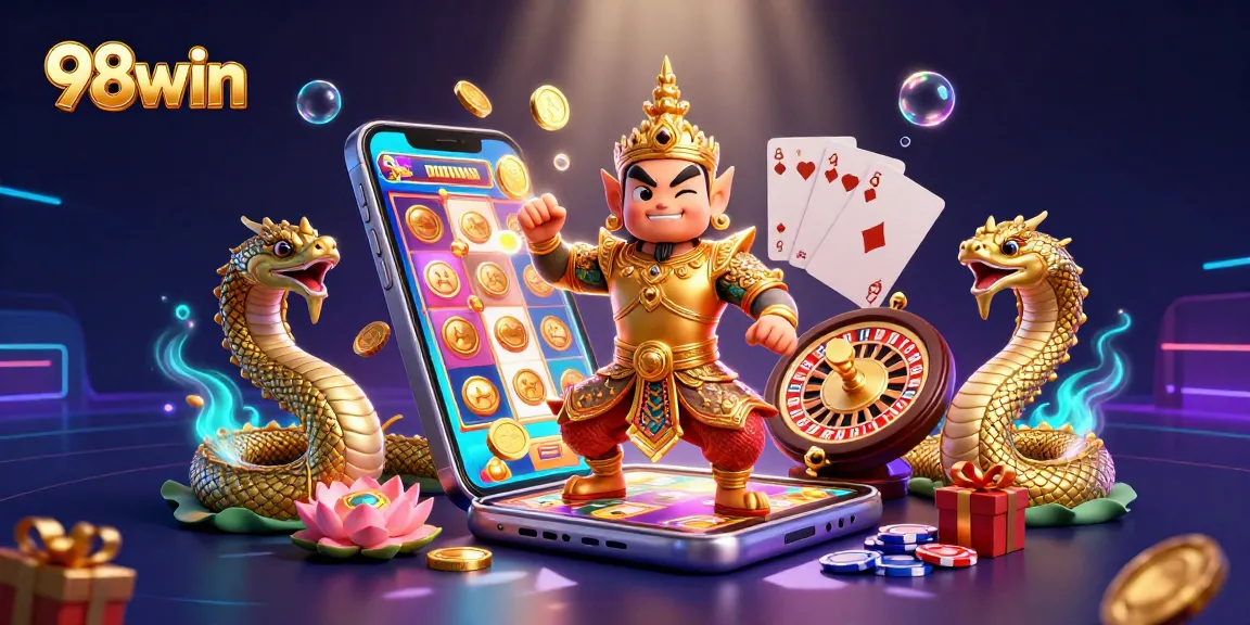 Win big with 98win at the vibrant slot games and thrilling casino visuals