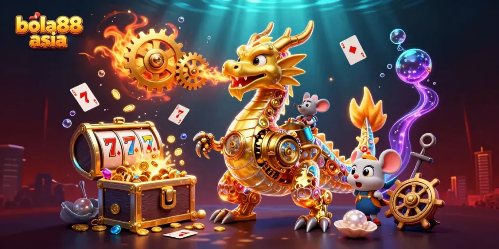 Spin to win on bola88 asia with vibrant slot reels and immersive casino elements!