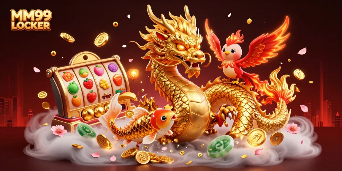 Experience the thrill of MM99 LOCKER with vibrant dragons and dynamic slots in vivid 3D.