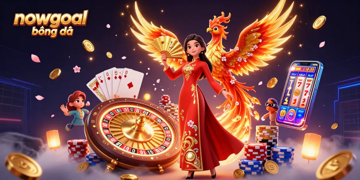 Join the excitement of nowgoal bóng đá with a stunning illustration of vibrant casino elements.