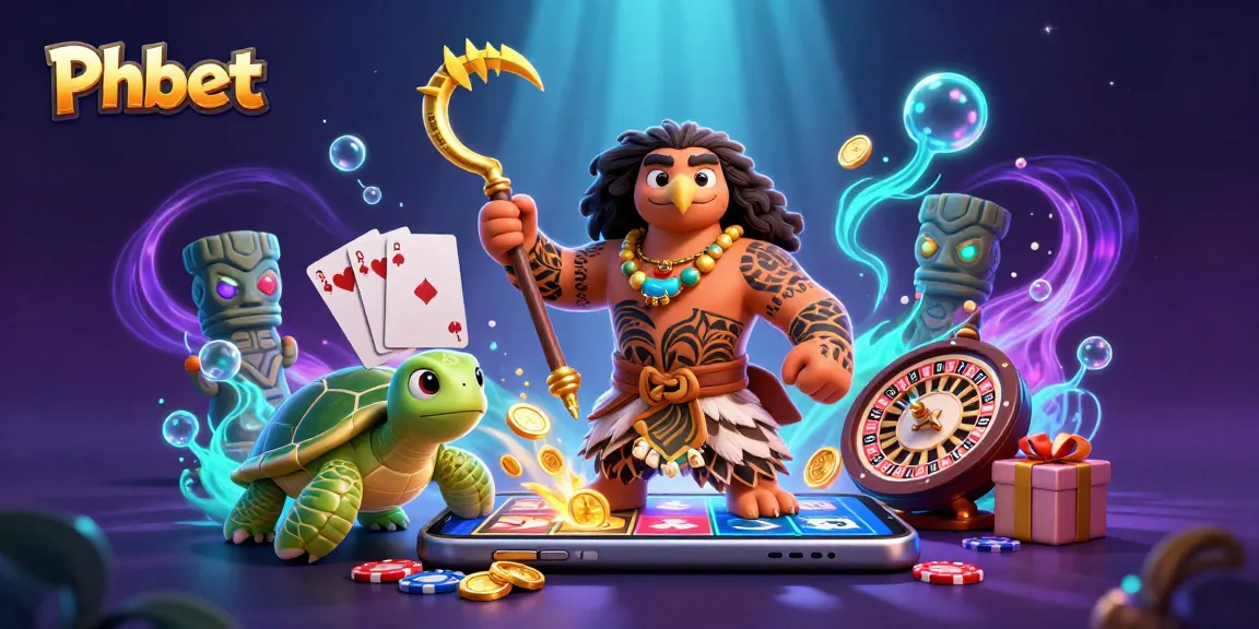 Engage with Phbet's exciting games as a demigod hawk and turtle explore vibrant casino treasures.