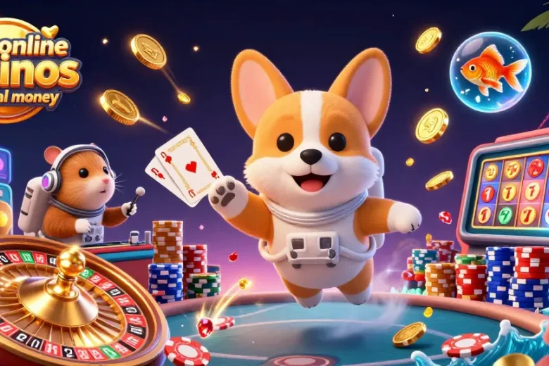 Experience the excitement at the best online casinos for real money with vibrant characters and dynamic elements.