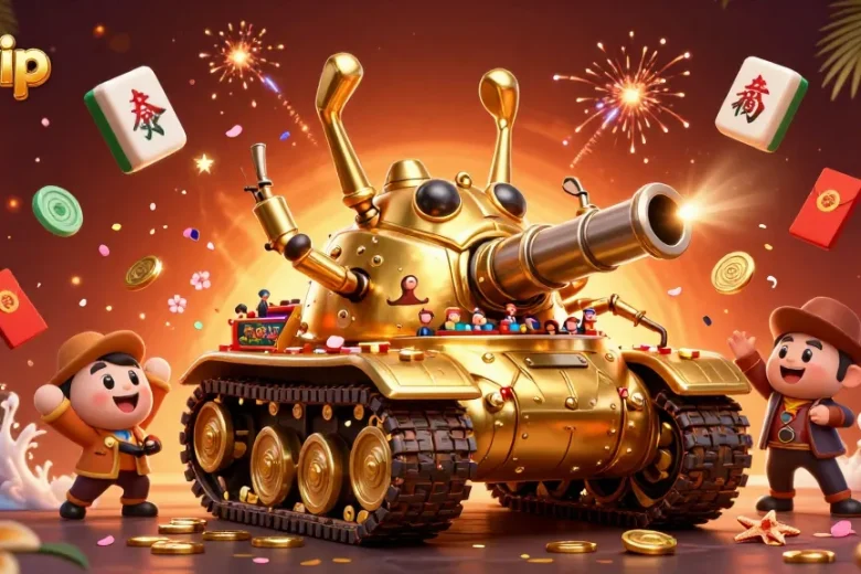 Enjoy thrilling games at rikvip's dynamic casino inside a golden tank bursting with fun!